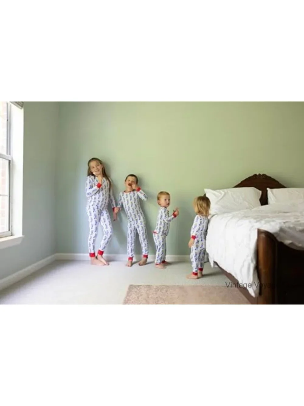 Sleepy Saints Girls Pajama Set - 2 Piece Long Sleeve and Pant, Bamboo Viscose,